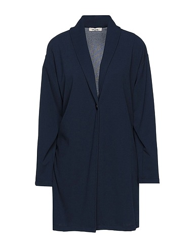 THINK Full-length jacket Midnight blue 96% Polyester, 4% Elastane