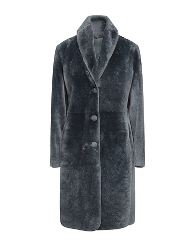 EMPORIO ARMANI Teddy Coat Slate blue 100% Goat skin