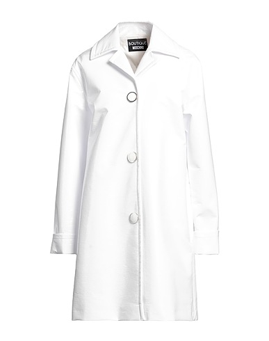 BOUTIQUE MOSCHINO Full-length jacket White 100% Polyester, Polyurethane resin