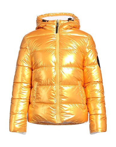 PLEIN SPORT Shell jacket Gold 100% Polyester, Polyamide