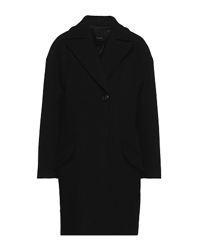 PINKO Cappotto Nero 75% Lana, 25% Poliammide