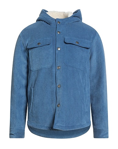 DANIELE ALESSANDRINI Jacket Slate blue 85% Polyester, 12% Polyamide, 3% Elastane
