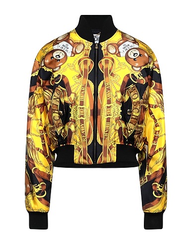 MOSCHINO Bomber COUTURE Marigold 100% Silk, Virgin Wool, Polyamide, Elastane