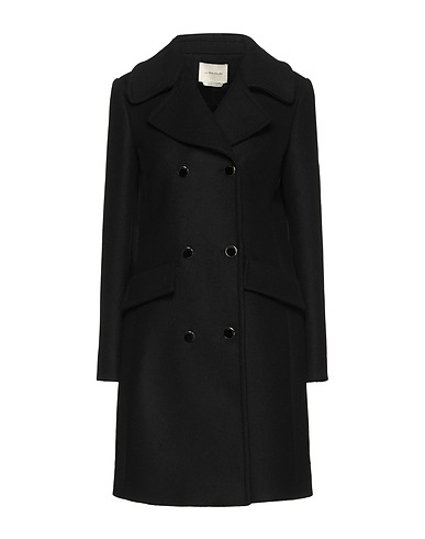 ANNA MOLINARI Coat Black 80% Wool, 20% Polyamide