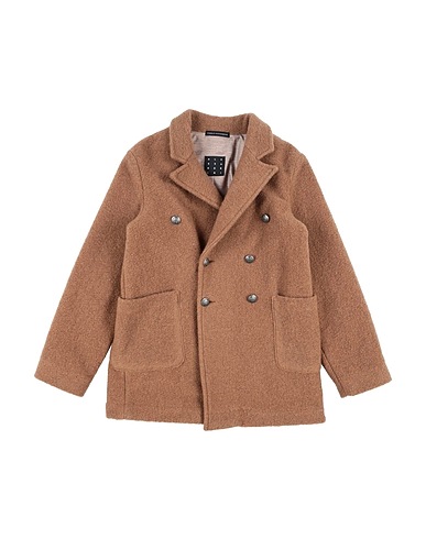 DANIELE ALESSANDRINI Coat Camel 50% Polyester, 33% Virgin Wool, 17% Acrylic