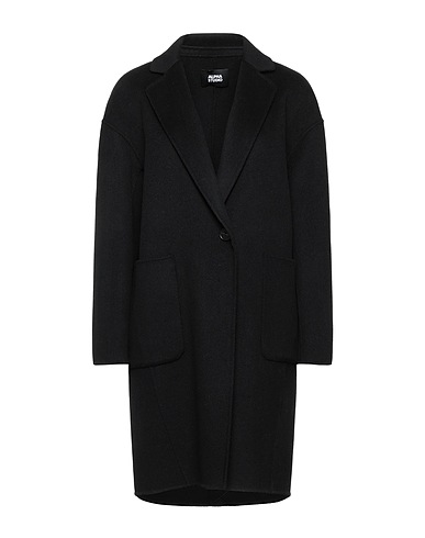 ALPHA STUDIO Coat Black 100% Wool