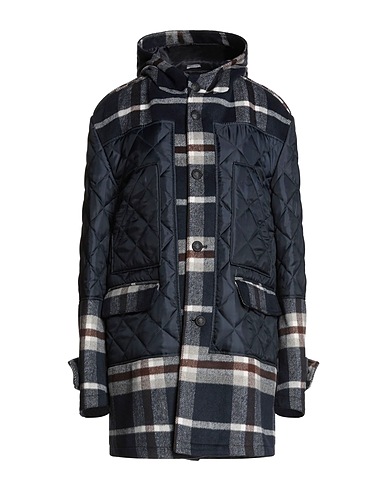 DANIELE ALESSANDRINI Coat Midnight blue 65% Polyester, 30% Acrylic, 5% Other Fibres