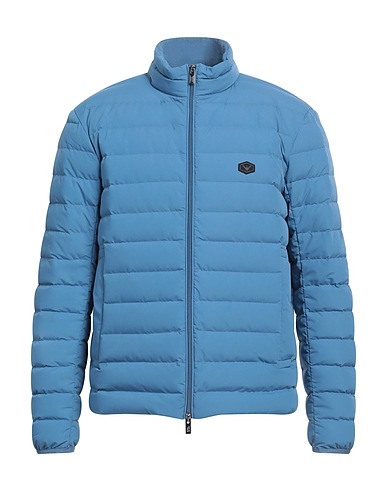 EMPORIO ARMANI Shell jacket Pastel blue 100% Polyester, Polyurethane