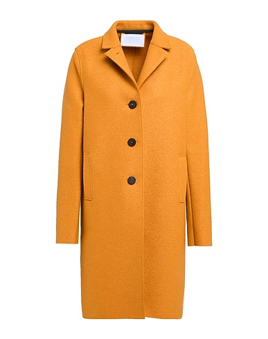 HARRIS WHARF LONDON Coat Mustard 100% Virgin Wool