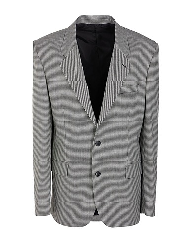8 by YOOX Blazer HOUNDSTOOTH OVERSIZE SINGLE-BREAST BLAZER Black 54% Polyester, 44% Wool, 2% Elastane
