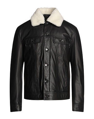 DOLCE&GABBANA Jacket Black 100% Lambskin, Polyester