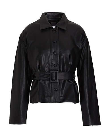 8 by YOOX Jacket Black 50% Polyester, 50% Polyurethane