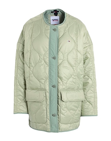 TOMMY JEANS Shell jacket Sage green 100% Recycled polyester