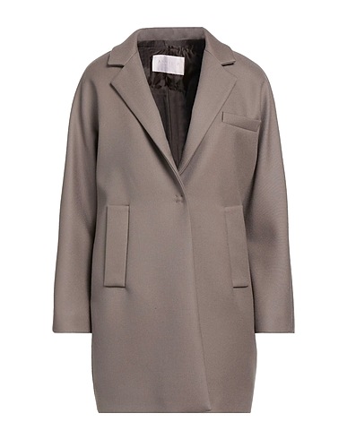 ANNIE P. Coat Taupe 100% Virgin Wool
