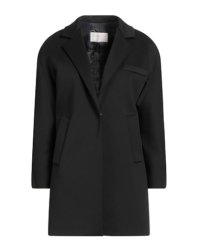 ANNIE P. Coat Black 98% Polyester, 2% Elastane