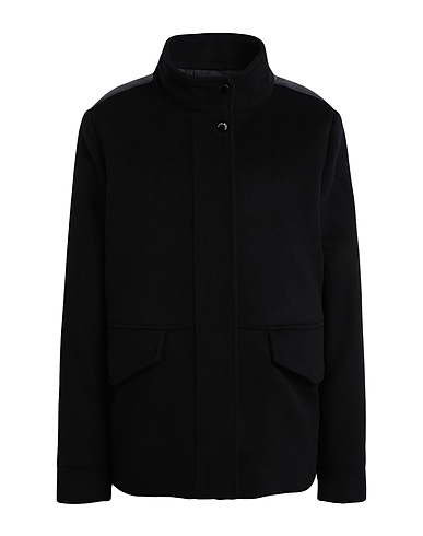 WOOLRICH Shell  jacket Black 70% Virgin Wool, 20% Polyamide, 10% Cashmere