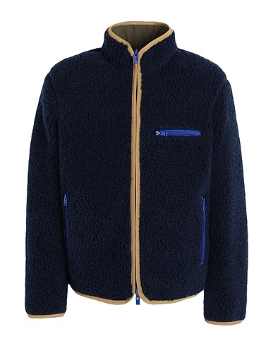 WOOLRICH Teddy Coat Midnight blue 60% Polyester, 40% Virgin Wool