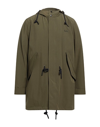 SUN 68 Jacket Military green 90% Polyester, 10% Elastane