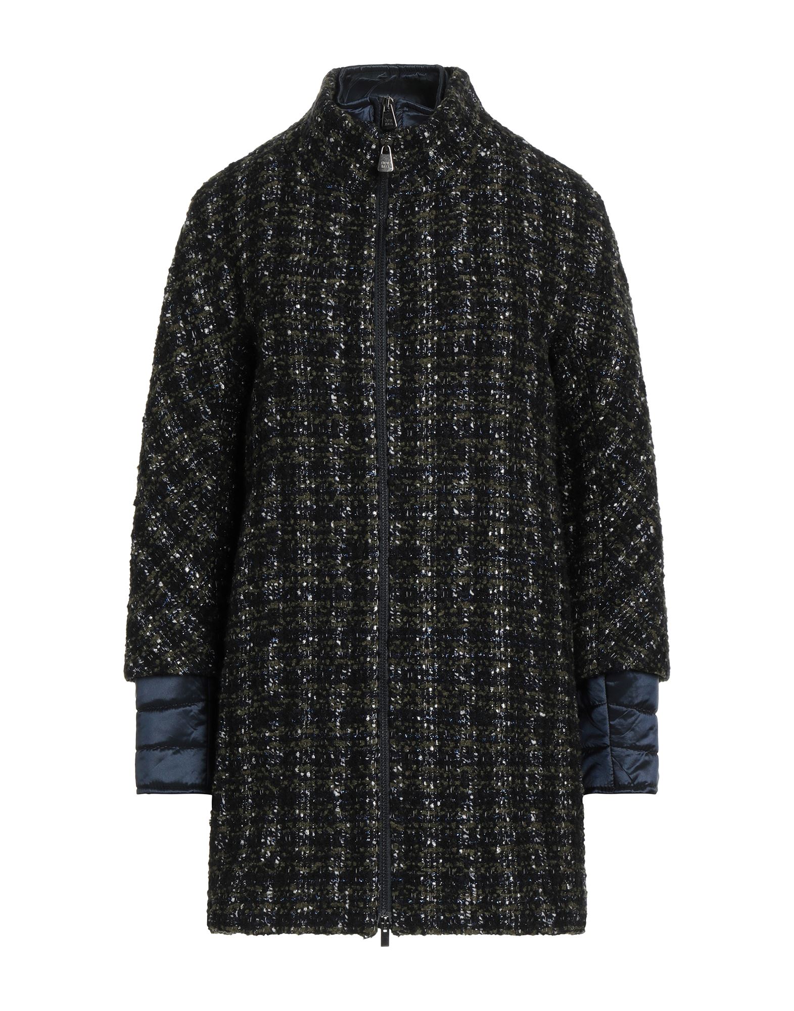CINZIA ROCCA Coat Midnight blue 52% Wool, 19% Polyamide, 15% Silk, 13% Polyester, 1% Viscose