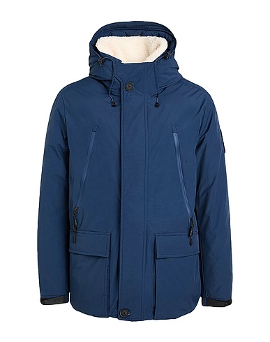 OUTHERE Shell jacket Navy blue 54% Cotton, 46% Nylon