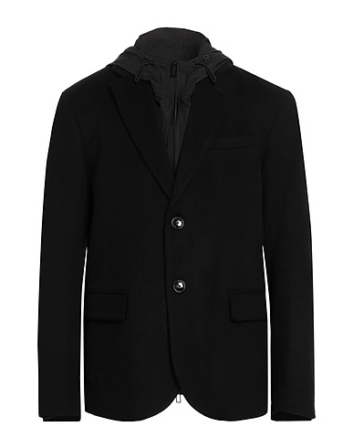 EMPORIO ARMANI Full-length jacket Black 100% Polyester