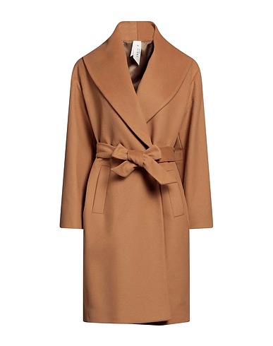 ANNIE P. Coat Camel 70% Virgin Wool, 20% Polyamide, 10% Cashmere