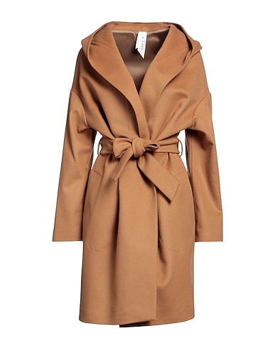 ANNIE P. Coat Khaki 70% Virgin Wool, 20% Polyamide, 10% Cashmere