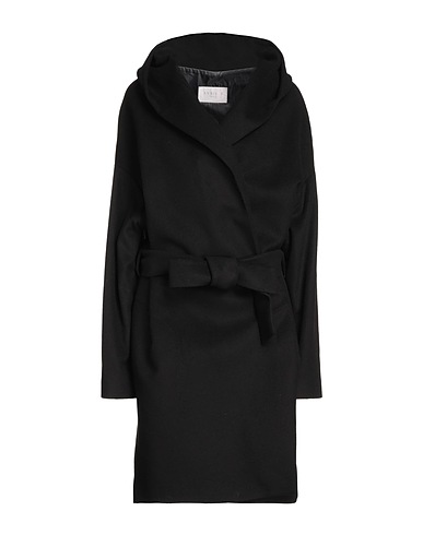 ANNIE P. Coat Black 70% Virgin Wool, 20% Polyamide, 10% Cashmere