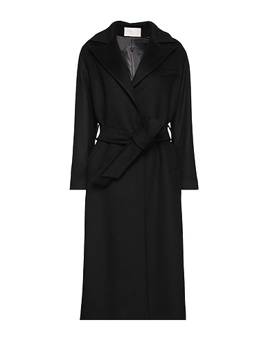 ANNIE P. Coat Black 70% Virgin Wool, 20% Polyamide, 10% Cashmere