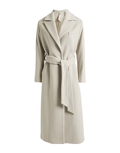 ANNIE P. Coat Light grey 70% Virgin Wool, 20% Polyamide, 10% Cashmere