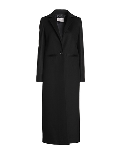 ANNIE P. Coat Black 70% Virgin Wool, 20% Polyamide, 10% Cashmere