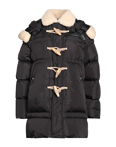 DSQUARED2 Shell jacket Black 100% Polyamide, Wool, Elastane, Ovine leather, Lambskin