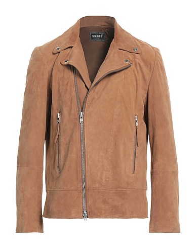 SWORD 6.6.44 Biker jacket Camel 100% Leather