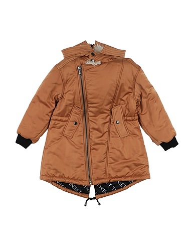 TWINSET Coat Camel 100% Polyester, Elastane