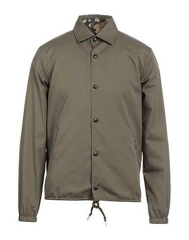 DANIELE ALESSANDRINI Lange Jacke Militärgrün 66% Baumwolle, 31% Polyamid, 3% Elastan