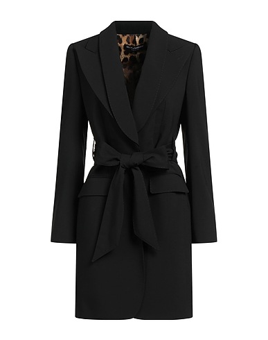 DOLCE&GABBANA Coat Black 99% Virgin Wool, 1% Elastane, Wool, Viscose, Goat wool