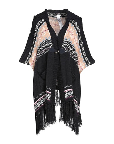 MY TWIN TWINSET Cloak Black 70% Acrylic, 30% Alpaca wool, Polyester