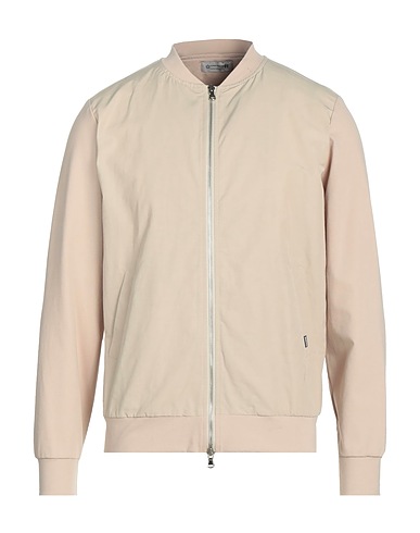 DANIELE ALESSANDRINI HOMME Bomber Beige 58% Polyester, 42% Cotton, Elastane