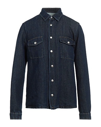 BRIAN DALES Denim jacket Blue 57% Cotton, 43% Hemp