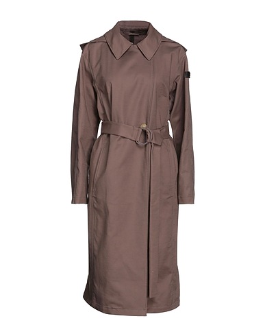 PEUTEREY Double breasted pea coat Lead 96% Cotton, 4% Elastane
