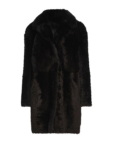 OLIVIERI Coat Dark brown 100% Lamb fur