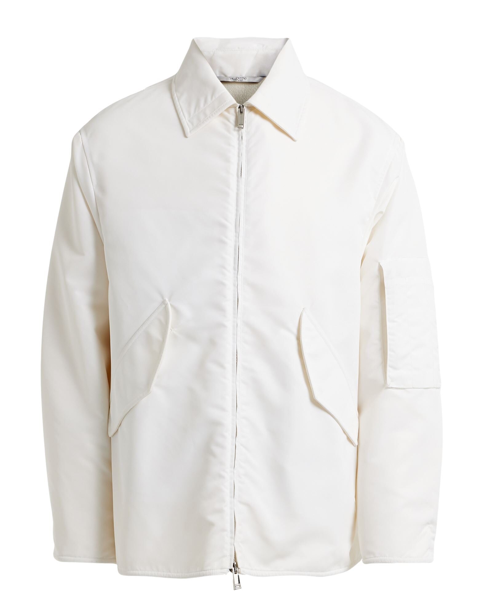 ジャケット VALENTINO GARAVANI White Cotton Blend Oversize Jacket Valentino Garavani VLTN Camouflage zip-up Jacket | White