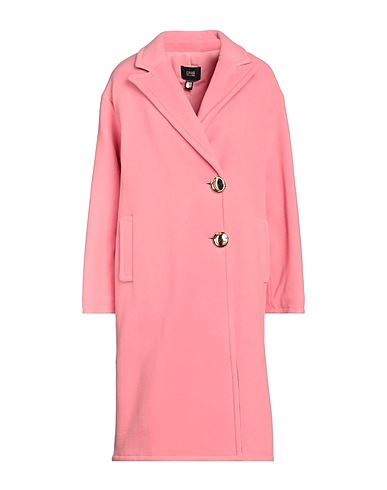 CAVALLI CLASS Coat Pink 75% Virgin Wool, 20% Polyamide, 5% Cashmere