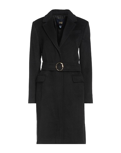 CAVALLI CLASS Coat Black 90% Virgin Wool, 10% Cashmere