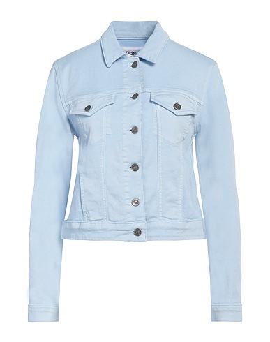 DONDUP Denim jacket Sky blue 92% Cotton, 6% Elastomultiester, 2% Elastane