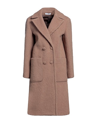 YES LONDON Coat Khaki 66% Acrylic, 34% Polyamide