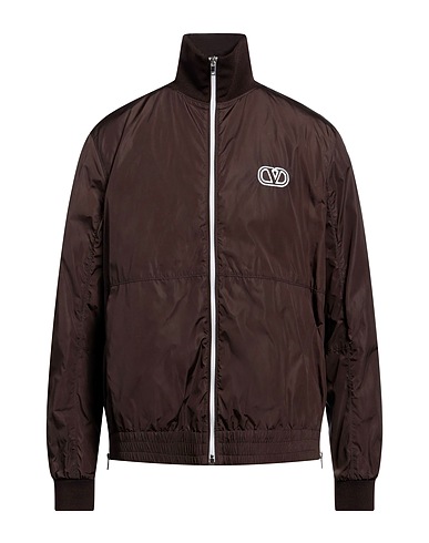 VALENTINO GARAVANI Bomber Dark brown 100% Polyamide, Polyester, Elastane