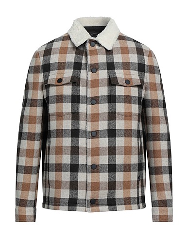 T-JACKET by TONELLO Jacket Beige 41% Polyester, 27% Wool, 14% Polyurethane, 12% Viscose, 6% Polyamide