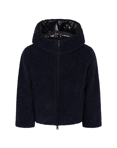 HERNO Teddy Coat Ecopellicce Blu Poliestere