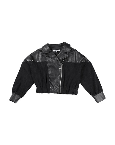 PATRIZIA PEPE Jacket Black 50% Polyurethane, 50% Cotton, Polyester, Elastane